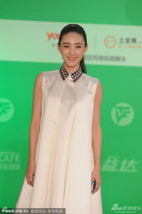 组图：上海电视节红毯 素颜美女王丽坤白裙亮相