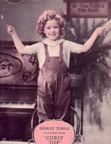 组图：秀兰邓波儿童星期可爱萌照似洋娃娃