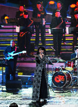 幻灯：世博会音乐盛典群星璀璨  张韶涵舞台失足