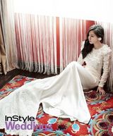 组图：韩星闵孝琳唯美婚纱写真 低胸款性感优雅