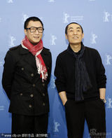 幻灯图：《三枪》柏林记者会 张艺谋孙红雷亮相