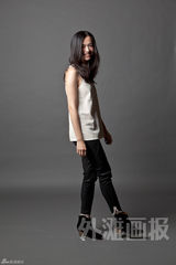 组图：姚晨登《外滩画报》封面 竹林翠影清新雅致