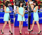 组图：韩星河智苑裴斗娜清凉亮相乒乓球公开赛