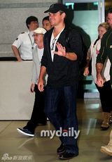 组图：马特达蒙与沙尔托科普雷赴韩宣传新片