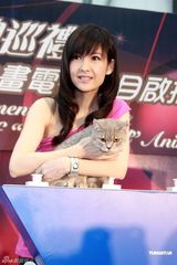 幻灯图集：周慧敏携爱猫亮相 为倪震店铺跳艳舞辩解