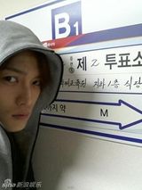 组图：众韩星积极参与总统票选 晒个性认证照