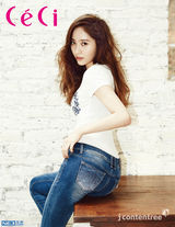 高清组图：f(x)Krystal拍写真演绎牛仔时尚