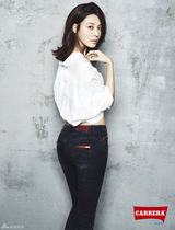 高清组图：金荷娜携男模拍牛仔写真秀姣好身材