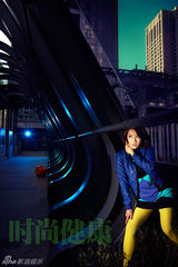 高清图：李念时尚写真登杂志 演绎城市黑夜精灵