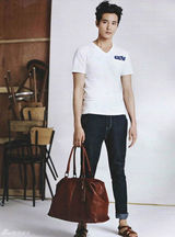 组图：韩国型男元斌春装写真干净帅气