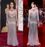 组图：奥斯卡红毯女星PK大牌超模 气质不分上下