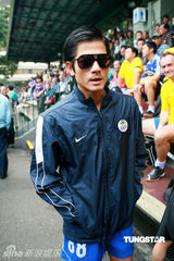 幻灯图：郭富城黄日华陈百祥等举行球赛纪念尹志强