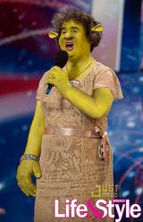 幻灯图：朱莉皮特和苏珊大妈变身史莱克