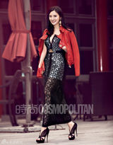 组图：熊乃瑾优雅时尚街拍 玩转早春色彩律动