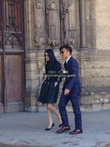 组图：范冰冰谢霆锋巴黎时装周会面 牵手录节目