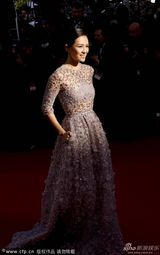 组图：《维纳斯》首映 章子怡素雅长裙助阵