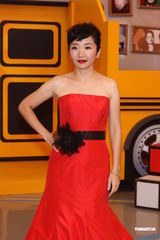 组图：金钟奖主持人陶晶莹 削肩红裙小露性感
