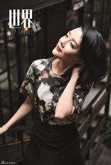 组图：车晓复古大片慢享秋日悠闲时光