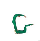 幻灯图：美国舞蹈演员用身体摆出26个英文字母造型