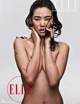 幻灯图：余男环保大片全裸出镜 似婴儿蜷卧母亲腹中