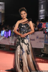 组图：高慧君蕾丝长裙典雅亮相 小露香肩性感