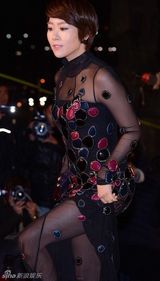 组图：金智英透视长裙秀修长身材走红毯