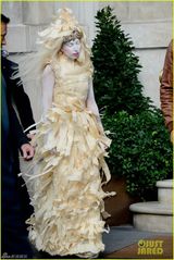 组图：Gaga雷人木屑装满脸面粉妆容奇特