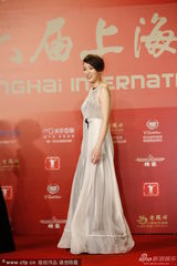 组图：上海电影节红毯 陈乔恩透视裙显美艳