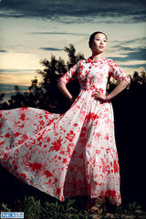 组图：戴江时尚大片曝光  优雅大气裙角飞扬