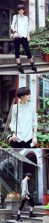 明星爱街拍39期：白衬衣领衔浪漫混搭风