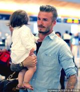 策划：七公主和萌爸贝克汉姆的亲密瞬间