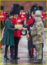 组图：凯特王妃怀孕见肚 亲自弯腰拔鞋跟