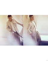 组图：聂远百变造型拍时尚大片演绎白色情人节