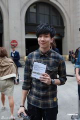 组图：林俊杰赴纽约时尚周为自创品牌取经