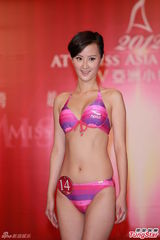 组图：候选亚姐泳装亮相 韩国选手压鼻否认整容