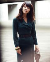 高清组图：河智苑秋装写真 妆容精致干练成熟