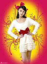 高清图：甘薇新年清纯写真曝光  化身粉红系少女