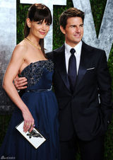 高清图：汤姆-克鲁斯携爱妻凯蒂亮相奥斯卡派对