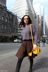 组图：张萌美国街拍大片 气场全开酷似女特工