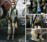 明星爱街拍第11期：冬日军旅风搭配硬朗帅气