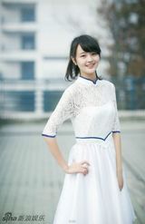 组图：浙大礼仪队美女白裙照走红 多为理工学霸