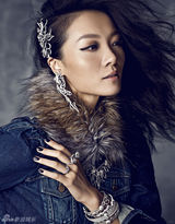 组图：齐溪杂志大片牛仔范儿 野性展现冷艳性感