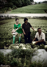 幻灯图：甘婷婷纪实风格写真 玩转世界杯