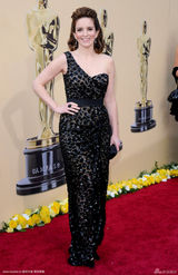 高清组图：奥斯卡红毯 蒂娜-菲蕾丝长裙镶满钻石