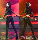 组图：韩女团舞台装尺度无下限 薄纱透视露底