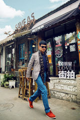 明星爱街拍：大萌叔郭晓冬演绎潮叔变形记