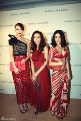 组图：张静初陈燃引领时尚热潮  复古长裙争奇斗艳