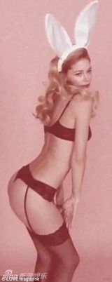 组图：超模杜晨-科洛斯兔女郎旧照性感妩媚