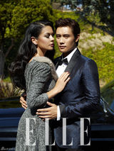 组图：李秉宪凯瑟琳-泽塔琼斯拍写真展巨星气场