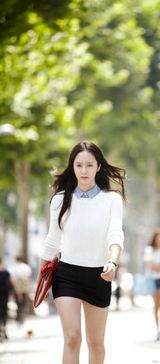 高清图：f(x)水晶拍《继承者们》清纯甜美潮范